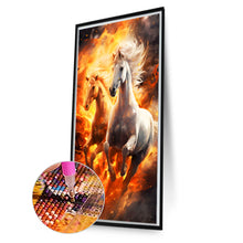 Load image into Gallery viewer, Diamond Painting - Full Round - Two horses (40*70CM)
