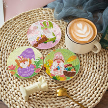 Load image into Gallery viewer, 8Pcs Diamond Painting Coasters Rabbit and Carrot Diamond Art Painting Kits
