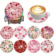 Load image into Gallery viewer, 8Pcs Diamond Painting Coasters Love Pattern Diamond Art Painting Kits for Decor
