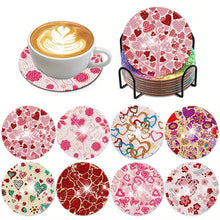 Load image into Gallery viewer, 8Pcs Diamond Painting Coasters Love Pattern Diamond Art Painting Kits for Decor
