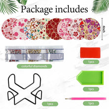 Load image into Gallery viewer, 8Pcs Diamond Painting Coasters Love Pattern Diamond Art Painting Kits for Decor
