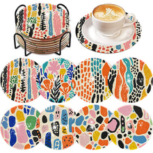 Load image into Gallery viewer, 8Pcs Diamond Painting Coasters Colorful Blocks Diamond Art Painting Kits
