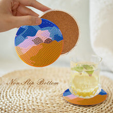 Load image into Gallery viewer, 8Pcs Diamond Painting Coasters Colorful Waves Diamond Art Painting Kits
