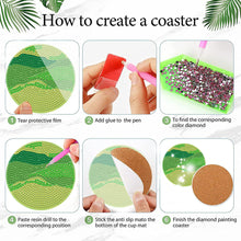 Load image into Gallery viewer, 8Pcs Diamond Painting Coasters Colorful Waves Diamond Art Painting Kits
