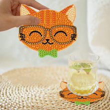 Load image into Gallery viewer, 8Pcs Diamond Painting Coasters Cat Diamond Art Painting Kits for Home Decor
