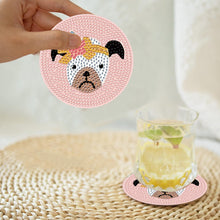 Load image into Gallery viewer, 8Pcs Diamond Painting Coasters Dog and Flower Diamond Art Painting Kits
