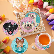 Load image into Gallery viewer, 8Pcs Diamond Painting Coasters Cute Dog Diamond Art Painting Kits for Home Decor
