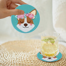 Load image into Gallery viewer, 8Pcs Diamond Painting Coasters Cute Dog Diamond Art Painting Kits for Home Decor

