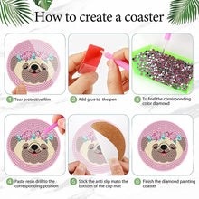Load image into Gallery viewer, 8Pcs Diamond Painting Coasters Cute Dog Diamond Art Painting Kits for Home Decor
