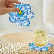 Load image into Gallery viewer, 8Pcs Wooden Flower DIY Diamond Painting Coasters Diamond Dot Kits for Home Decor
