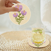 Load image into Gallery viewer, 8Pcs Wooden Bouquet DIY Diamond Painting Coasters Diamond Dot Kits for Beginners
