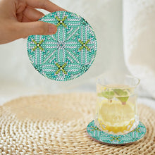 Load image into Gallery viewer, 8Pcs Wooden Pattern DIY Diamond Painting Coasters Diamond Dot Kits for Beginners
