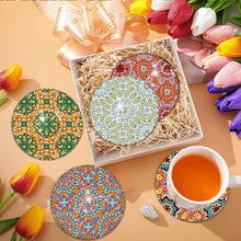 Load image into Gallery viewer, 8Pcs Wooden Pattern DIY Diamond Painting Coasters Diamond Dot Kits for Beginners
