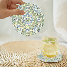 Load image into Gallery viewer, 8Pcs Wooden Pattern DIY Diamond Painting Coasters Diamond Dot Kits for Beginners
