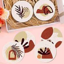Load image into Gallery viewer, 8Pcs Wooden Simple Leaves DIY Diamond Painting Coasters Diamond Dot Kits
