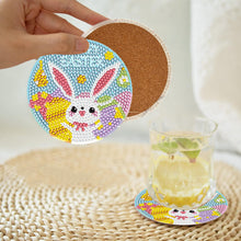 Load image into Gallery viewer, 8Pcs Acrylic Rabbit Diamond Painting Coasters Diamond Dot Kits for Party

