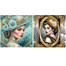 Load image into Gallery viewer, 2pcs Partial Special Diamond Painting Set - Lady (30*30CM)

