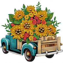 Load image into Gallery viewer, 2pcs Partial Special Diamond Painting Set - Summer sunflower and classic car (30*30CM)
