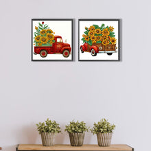 Load image into Gallery viewer, 2pcs Partial Special Diamond Painting Set - Summer sunflower and classic car (30*30CM)
