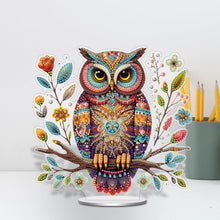 Load image into Gallery viewer, Double Sided Owl Desktop Diamond Painting Art Kits for Home Office Decor
