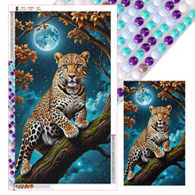 Load image into Gallery viewer, Diamond Painting - Full Round - leopard at night (50*85CM)
