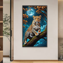 Load image into Gallery viewer, Diamond Painting - Full Round - leopard at night (50*85CM)
