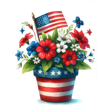 Load image into Gallery viewer, Diamond Painting - Full Round - Independence Day flowerpot (30*40CM)
