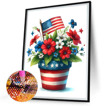 Load image into Gallery viewer, Diamond Painting - Full Round - Independence Day flowerpot (30*40CM)
