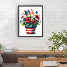 Load image into Gallery viewer, Diamond Painting - Full Round - Independence Day flowerpot (30*40CM)
