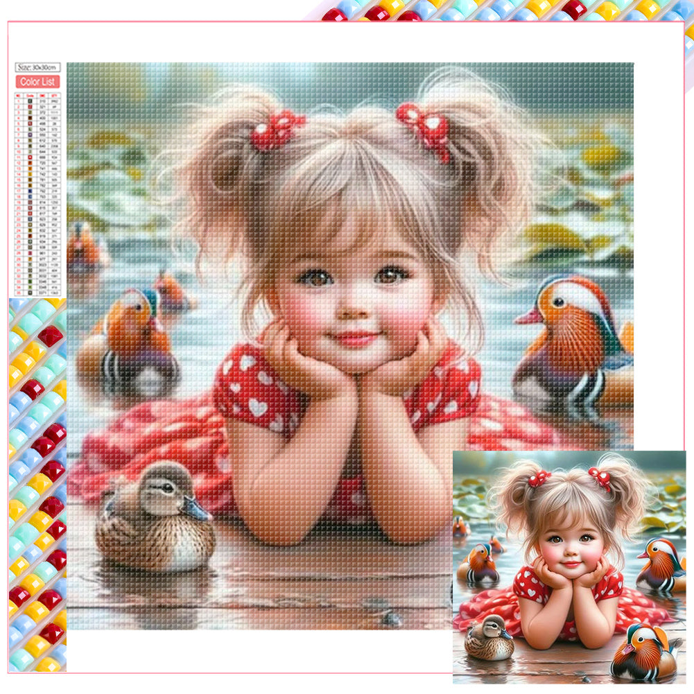 Diamond Painting - Full Square - Little girl (30*30CM)