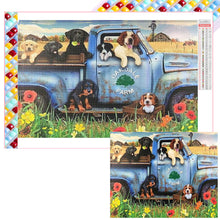 Load image into Gallery viewer, Diamond Painting - Full Square - Dog in the truck (40*50CM)
