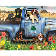 Load image into Gallery viewer, Diamond Painting - Full Square - Dog in the truck (40*50CM)
