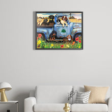 Load image into Gallery viewer, Diamond Painting - Full Square - Dog in the truck (40*50CM)
