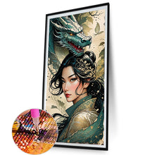 Load image into Gallery viewer, AB Diamond Painting - Full Round - Dragon and oriental classical girl (40*75CM)
