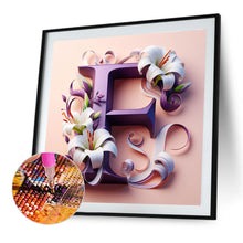 Load image into Gallery viewer, Diamond Painting - Full Round - Lily letter F (40*40CM)
