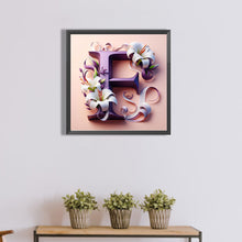 Load image into Gallery viewer, Diamond Painting - Full Round - Lily letter F (40*40CM)
