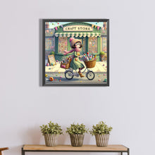 Load image into Gallery viewer, Diamond Painting - Full Round - Bicycle and girl (40*40CM)
