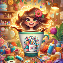 Load image into Gallery viewer, Diamond Painting - Full Round - Happy girl (40*40CM)
