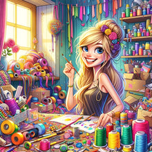 Load image into Gallery viewer, Diamond Painting - Full Round - Creative girl (40*40CM)
