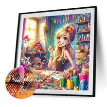 Load image into Gallery viewer, Diamond Painting - Full Round - Creative girl (40*40CM)
