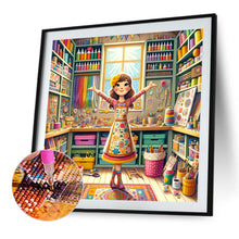 Load image into Gallery viewer, Diamond Painting - Full Round - Happy girl (40*40CM)
