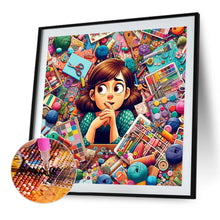 Load image into Gallery viewer, Diamond Painting - Full Round - Sad girl (40*40CM)
