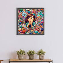 Load image into Gallery viewer, Diamond Painting - Full Round - Sad girl (40*40CM)
