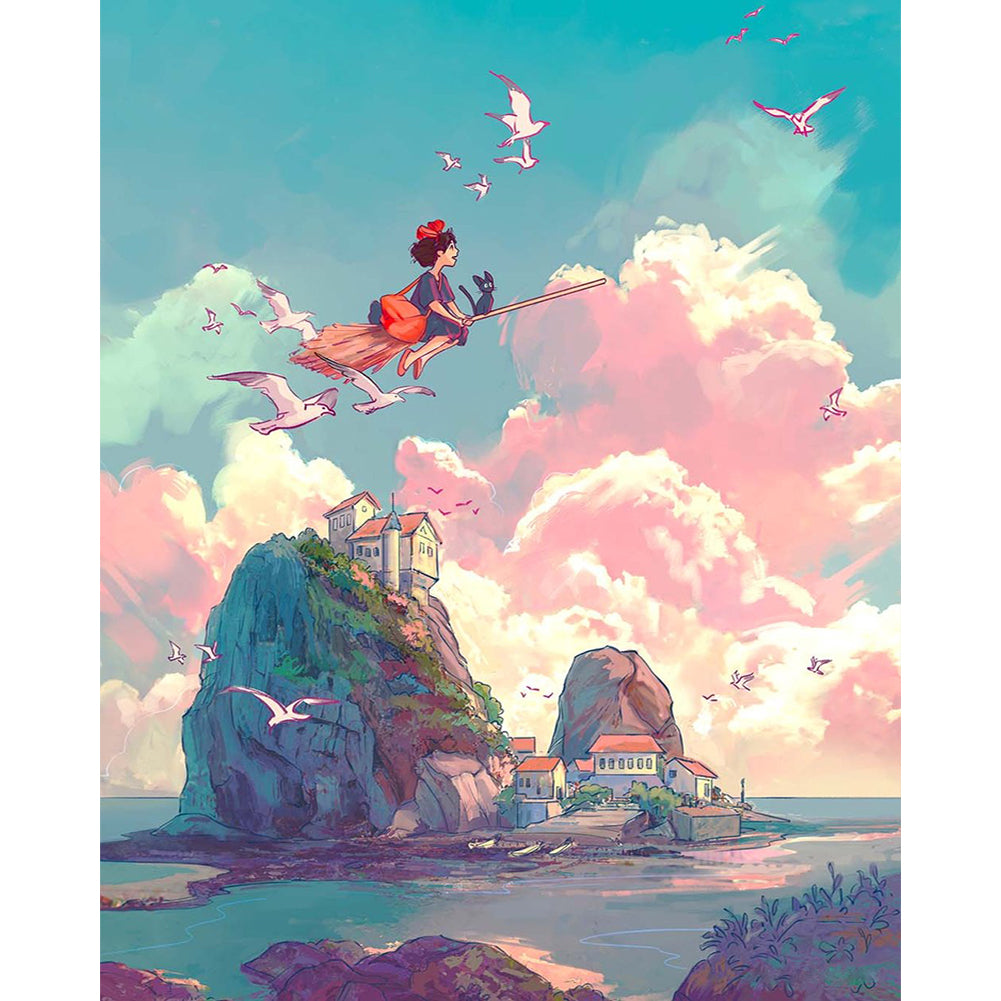 Diamond Painting - Full Round - Kiki's Delivery Service (40*50CM)