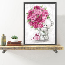Load image into Gallery viewer, Diamond Painting - Full Round - Rose bear (40*50CM)
