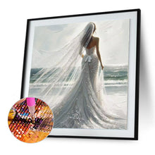 Load image into Gallery viewer, Diamond Painting - Full Round - Girl in wedding dress (30*30CM)
