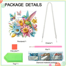 Load image into Gallery viewer, Acrylic Hummingbird 5D DIY Diamond Painting Dots Pendant for Wall Garden Decor
