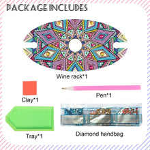 Load image into Gallery viewer, Acrylic Special Shaped Mandala Art 5D DIY Diamond Art Wine Bottle Holder for Bar
