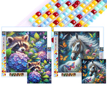 Load image into Gallery viewer, 2pcs Square Diamond Painting Set - Brown bear and white horse (40*40CM)
