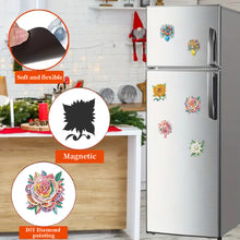 Load image into Gallery viewer, 6Pcs Acrylic Special Shape Flower Fridge Stickers Diamond Painting Fridge Magnet
